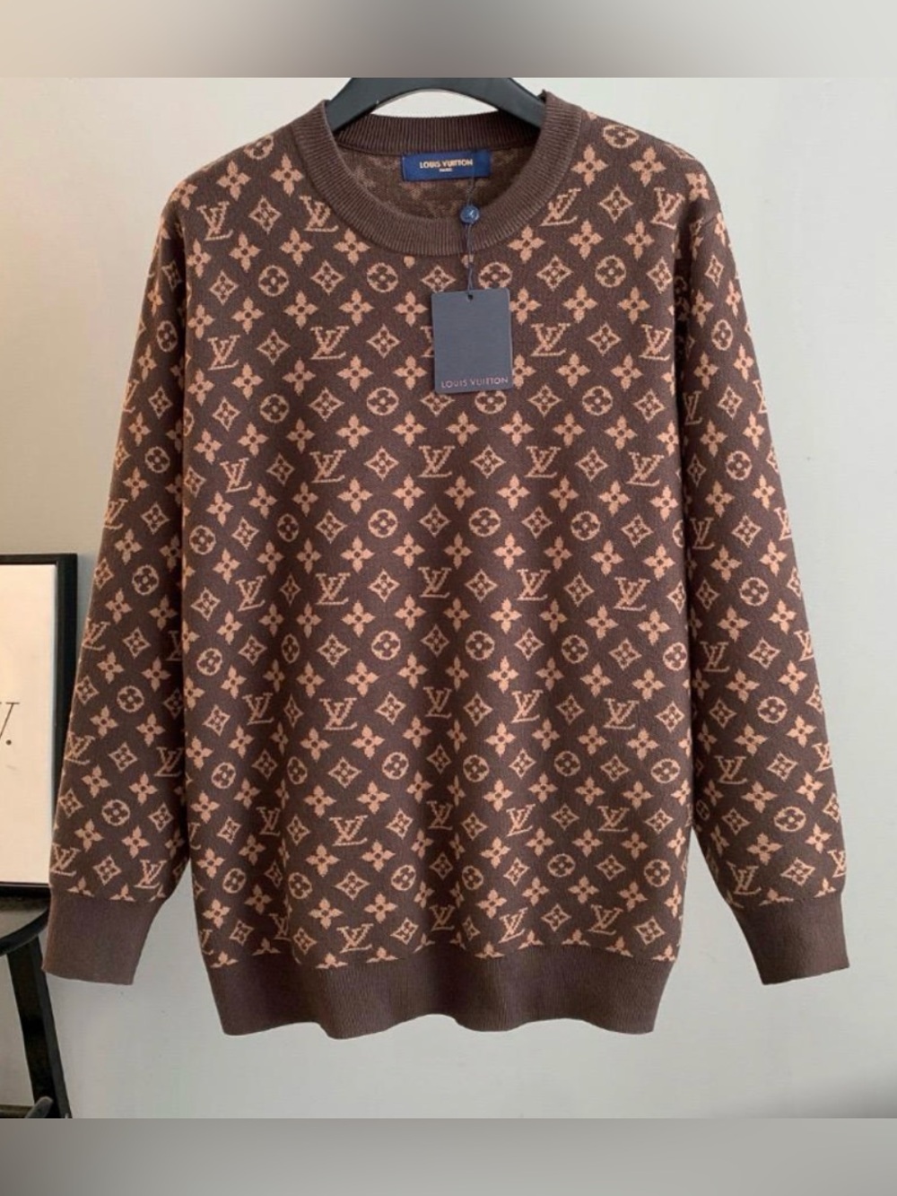 Louis Vuitton Men's Brown Monogram Crewneck Sweater